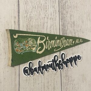 Vintage Birmingham AL Alabama Mini Felt Souvenir Pennant